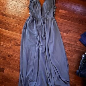 Elegant Gray Evening Gown
